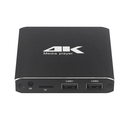 Versatile 4K HD Media Player for Home TV and Projector Use - compact 4K media player with dual USB ports, TF slot, HDMI output for TV or projector