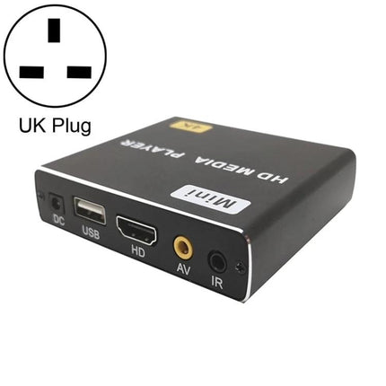 JEDX 4K HD Player for Automatic Video Looping and Display compact black media player with USB, HD, AV and IR ports