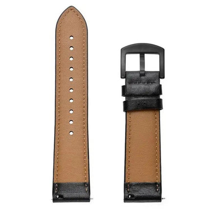22mm Leather Eyelet Sport Watch Strap For Samsung Active