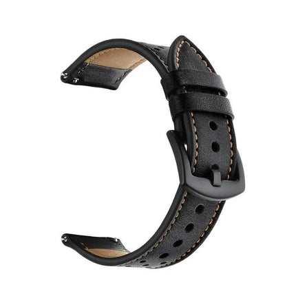 22mm Leather Eyelet Sport Watch Strap For Samsung Active
