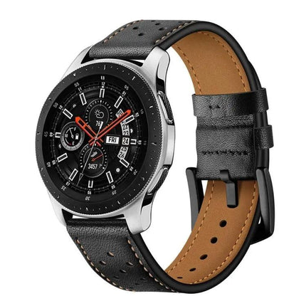 20mm PU Leather Eyelet Watch Band for Samsung Galaxy