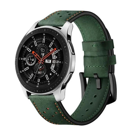 20mm PU Leather Eyelet Watch Band for Samsung Galaxy