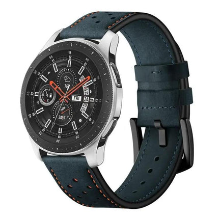 20mm PU Leather Eyelet Watch Band for Samsung Galaxy