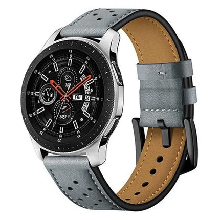 20mm PU Leather Eyelet Watch Band for Samsung Galaxy