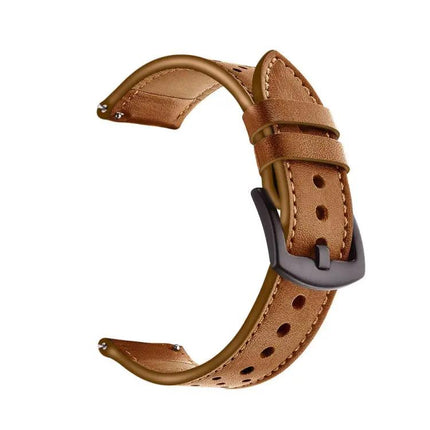 20mm PU Leather Eyelet Watch Band for Samsung Galaxy