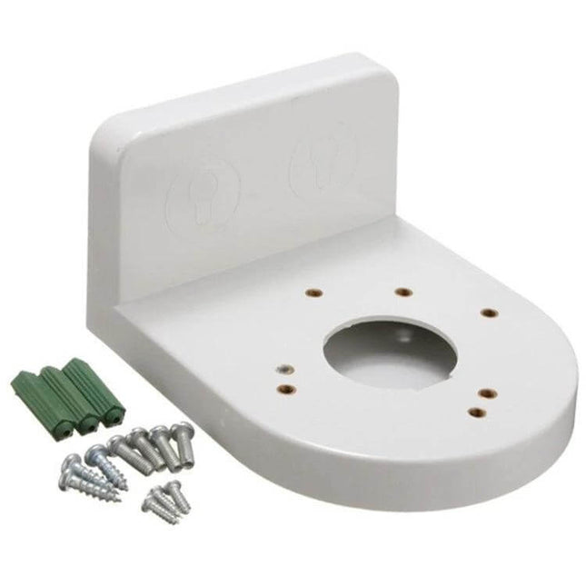 Plastic L-Type Right Angle Bracket for 3.5 Inch CCTV Dome Cameras white plastic mounting bracket with screws for wall or corner installation