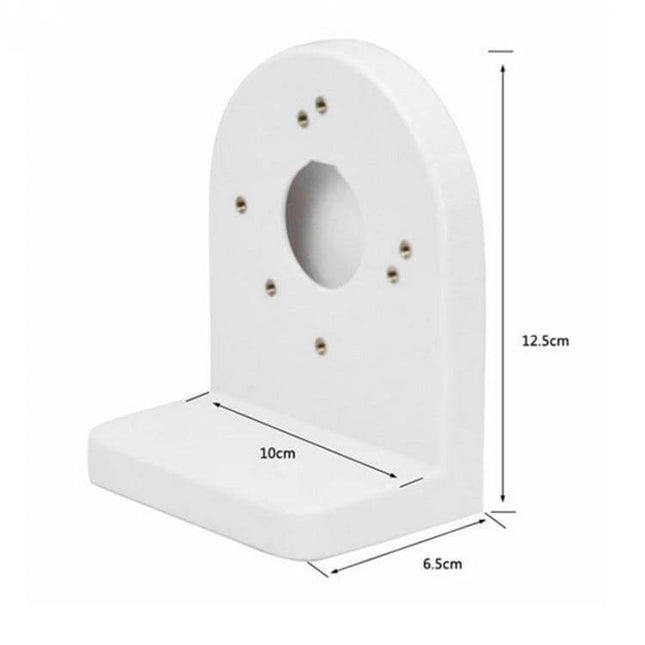 Plastic L-Type Right Angle Bracket for 3.5 Inch CCTV Dome Cameras white plastic corner mount bracket with dimensions 12.5x10x6.5cm