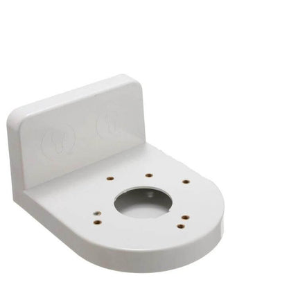 Plastic L-Type Right Angle Bracket for 3.5 Inch CCTV Dome Cameras - white plastic wall/corner mount for indoor/outdoor surveillance