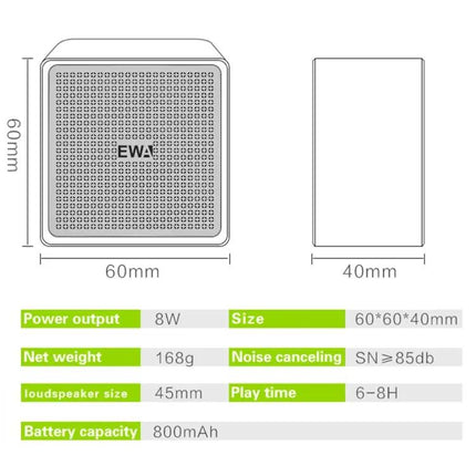 EWA Compact Pocket Bluetooth Speaker For Travel