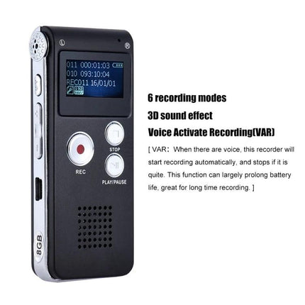 Voice Recorder for Everyday Notes and Meetings compact black digital recorder with one-key operation for meetings and lectures