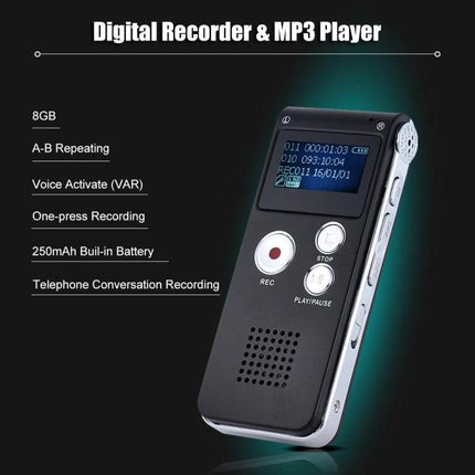 Voice Recorder for Everyday Notes and Meetings compact one-key digital recorder for meetings lectures and interviews