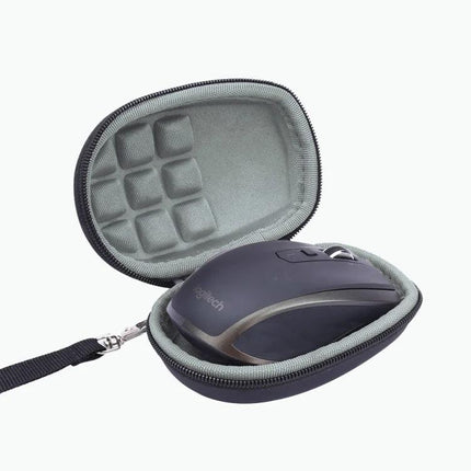 Portable Hard Shell Travel Case for Logitech MX Anywhere 2S with protective molded interior and zipper for travel