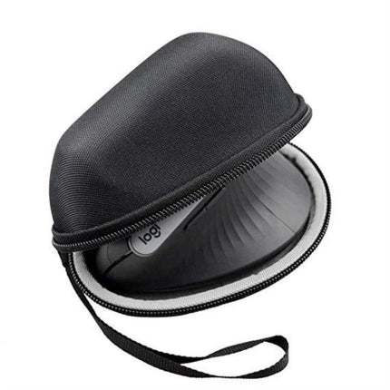 Logitech MX Vertical Mouse Protective Storage Case - hard EVA travel case with zipper and wrist strap, custom-fit interior to protect from scratches and impacts