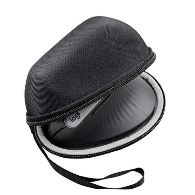 Logitech MX Vertical Mouse Protective Storage Case - hard EVA travel case with zipper and wrist strap, custom-fit interior to protect from scratches and impacts