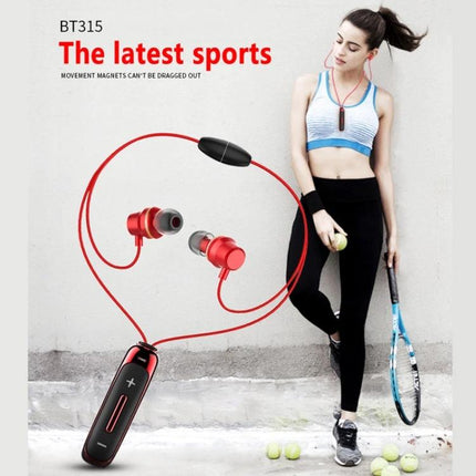 Sport Bluetooth Headset For Running And Daily Commute red BT315 wireless in-ear headset with mic, sweat-resistant secure fit for runners