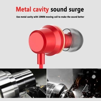 Sport Bluetooth Headset For Running And Daily Commute red metal cavity in-ear headset with mic sweat-resistant design