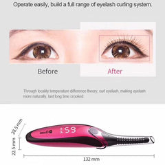 Portable USB Rechargeable Electric Heated Eyelash Curler with Temperature Control and Quick Preheating