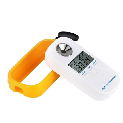 Digital Refractometer for Measuring Sugar in Wine and Beer - handheld digital refractometer with LCD for home brewers and winemakers