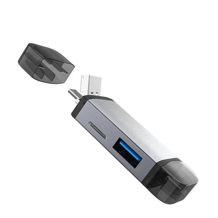 Multi-Interface Card Reader for Daily File and Photo Access - compact USB/SD card reader with cap for easy photo and file transfers