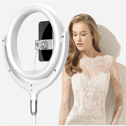 Ring Light for Daily Home Beauty and Video Sessions - 12-inch adjustable color ring light with phone holder for makeup and video calls