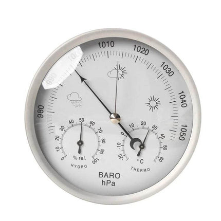 Gold Wall Mounted Digital Thermometer Hygrometer And Barometer For Home Weather - gold round wall barometer with hygrometer and thermometer display
