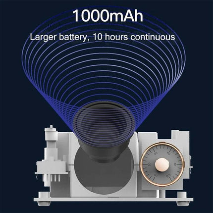 X10 Compact Retro Bluetooth Speaker With Rose Gold Dial showing 1000mAh battery, rotating disc and rose gold dial