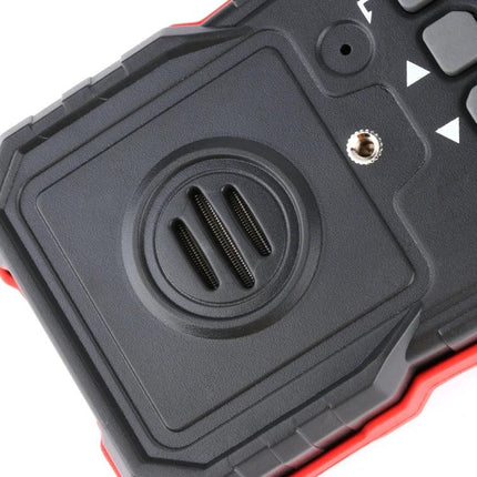 WINTACT Rechargeable Carbon Monoxide Detector for Indoor Safety close-up of sensor grille and control buttons, color-screen bilingual model