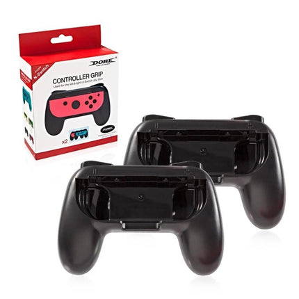 Dobe Grip for Nintendo Switch Joy-Con Home Gaming Comfort - pair of black controller grips with packaging