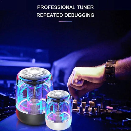 Portable Bluetooth Speaker With Ambient LED Light For Home glowing acrylic LED party speakers on DJ mixer, portable stereo TWS