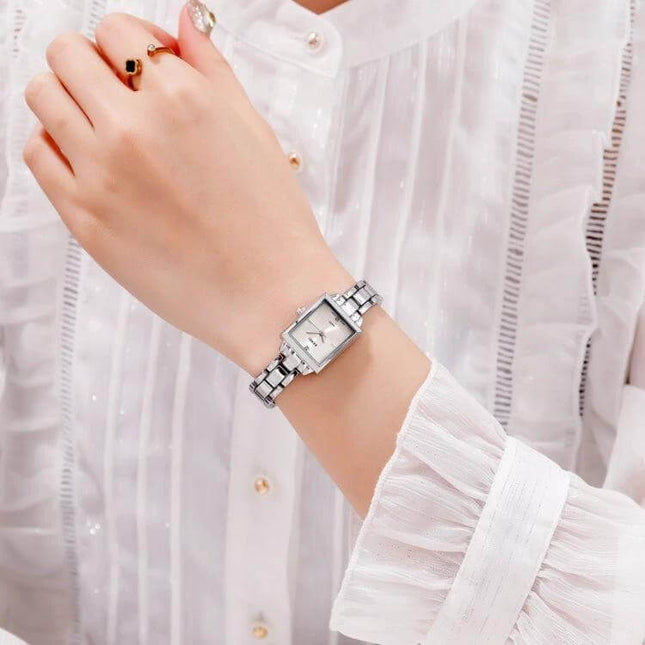 SKMEI Rose Gold Women's Elegant Fashion Watch for Daily Wear on wrist, classic rose gold quartz watch for comfortable everyday use