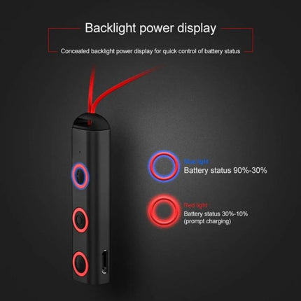 Magnetic Wireless Earbuds For Gym And Commute With Secure Fit showing compact magnetic earbuds with backlight battery power display
