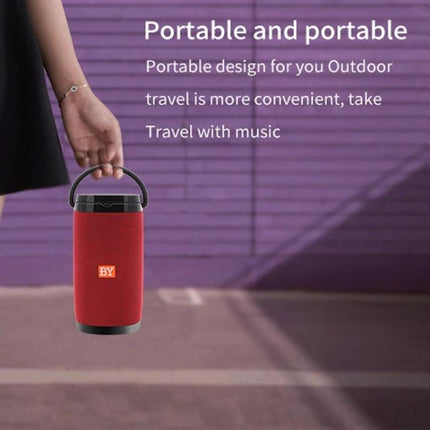 NBY Compact Bluetooth Speaker For Everyday Music And Calls compact red portable speaker with handle for hands-free calls and travel