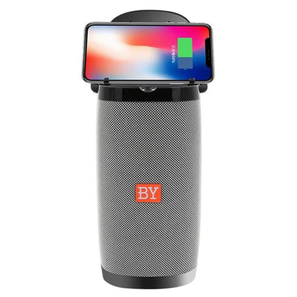NBY Compact Bluetooth Speaker For Everyday Music And Calls showing portable speaker with phone dock and hands-free calling