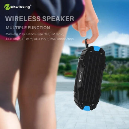 Rixing Compact Bluetooth Speaker For Commute And Home Use compact portable Bluetooth speaker with carabiner for outdoor travel