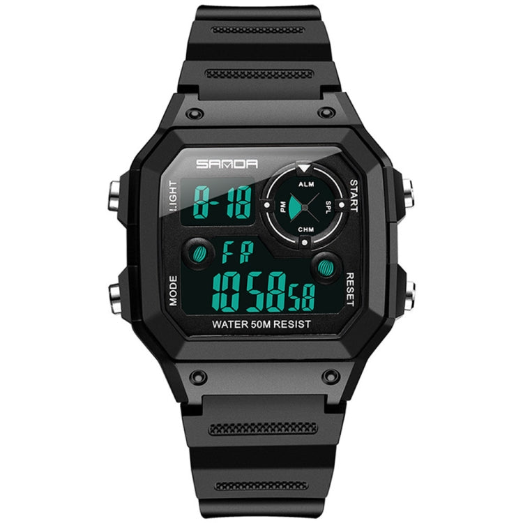 SANDA418 Square Waterproof Sports Watch for Male Students