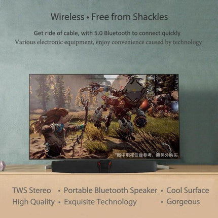 Rixing Portable Bluetooth Speaker For Home And Outdoor Use compact stereo soundbar with TV and Bluetooth