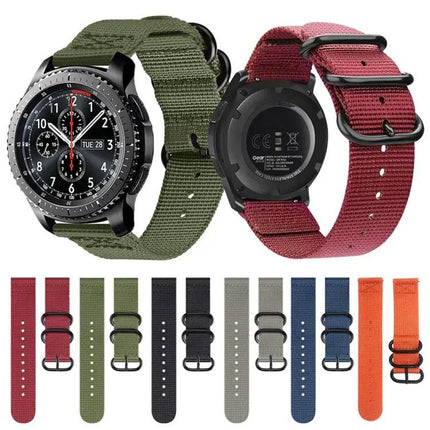 22mm Nylon Three-Ring Watch Band for Samsung Watch Active
