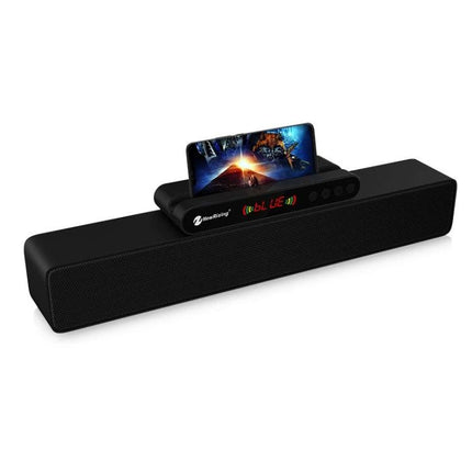Newrixing Bluetooth Speaker For Home And Handsfree Calls compact 360° sound with phone holder and LED display