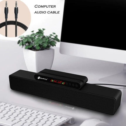 Newrixing Bluetooth Speaker For Home And Handsfree Calls compact 360° sound with mic, phone holder and LED display for desk
