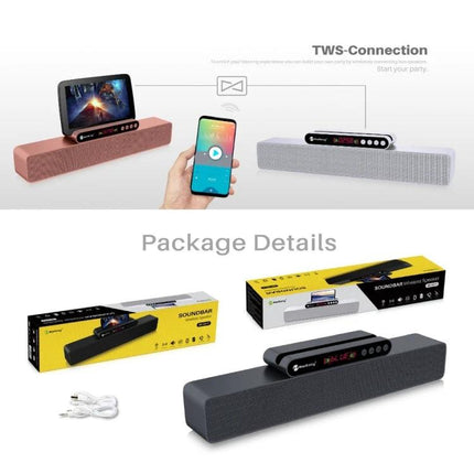 Newrixing Bluetooth Speaker For Home And Handsfree Calls compact 360-degree sound with mic, LED display, phone holder, portable