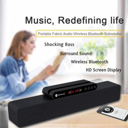 Newrixing Bluetooth Speaker For Home And Handsfree Calls compact 360-degree sound, hands-free mic, LED display, portable 100chars