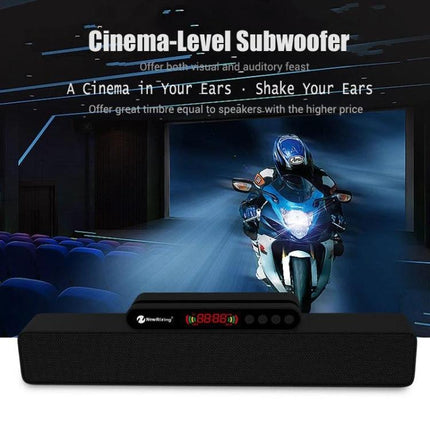 Newrixing Bluetooth Speaker For Home And Handsfree Calls compact 360-degree sound with mic and phone holder display