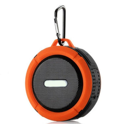 Compact Bluetooth Car Speaker With Clip For Commuting — orange portable waterproof clip-on speaker for hands-free travel