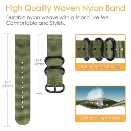 18mm Nylon Three-Ring Watch Strap for Samsung Gear S3