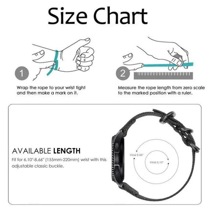18mm Nylon Three-Ring Watch Strap for Samsung Gear S3