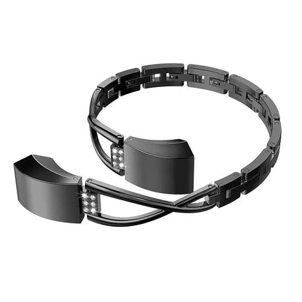 Fitbit Alta X-Pattern Stainless Steel Strap Black Gold