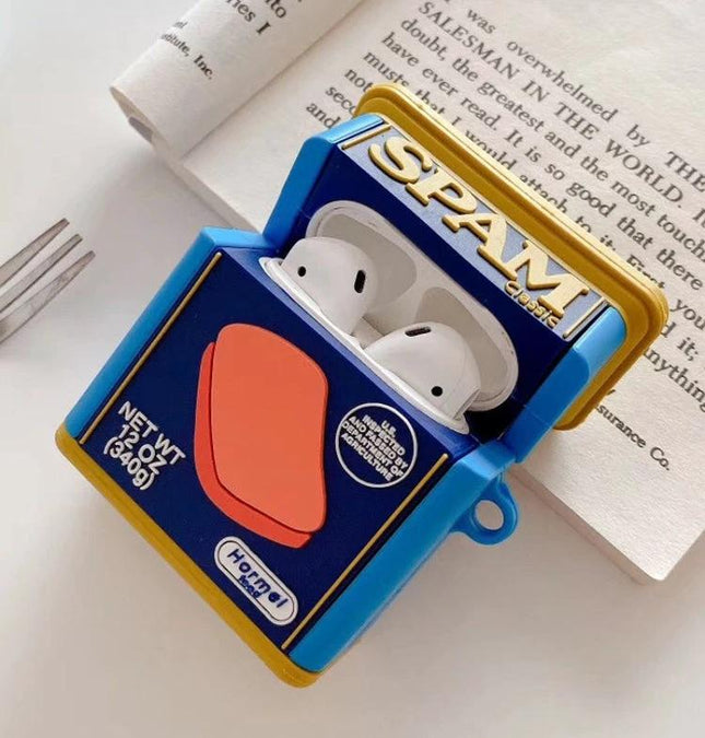 Protect Your AirPods with Spam Can Style Case for Daily Carry - Dustproof playful spam-can AirPods case with charging port