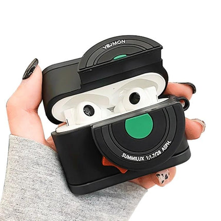 Protective Case for AirPods Pro with Camera Style for Daily Carry - black dustproof antifouling camera-inspired AirPods Pro case