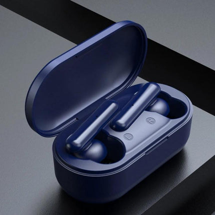 Mini Touch Wireless Earbuds With Charging Case For Commuting in navy blue open charging case, compact touch control T10 earbuds