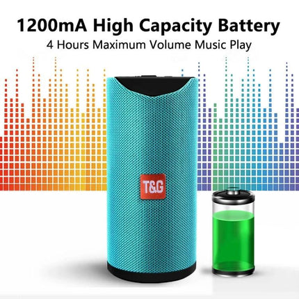 Portable Bluetooth Travel Speaker With FM Radio For Outdoor turquoise Bluetooth speaker with 1200mA battery and battery icon